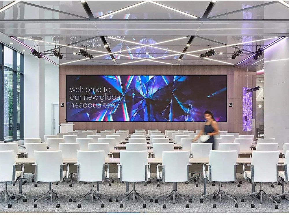 Indoor LED Display for clear church lyrics and close viewing
