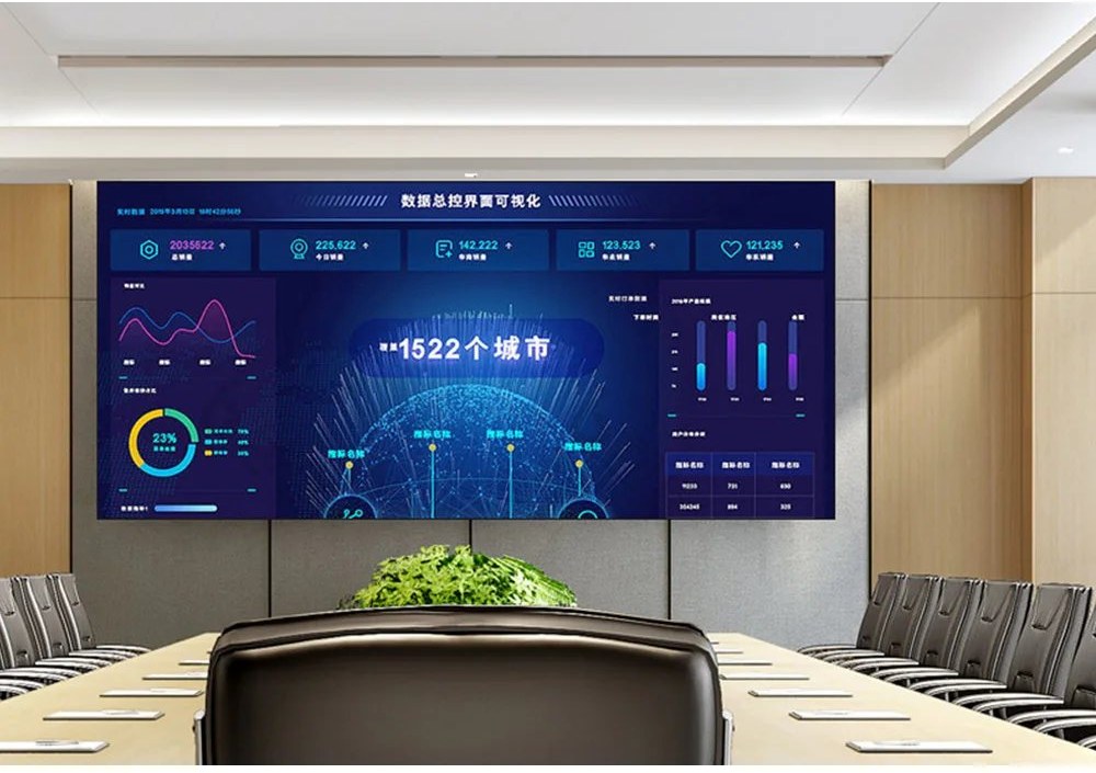 Indoor small pixel pitch LED screen for PPT clarity and close meeting room viewing
