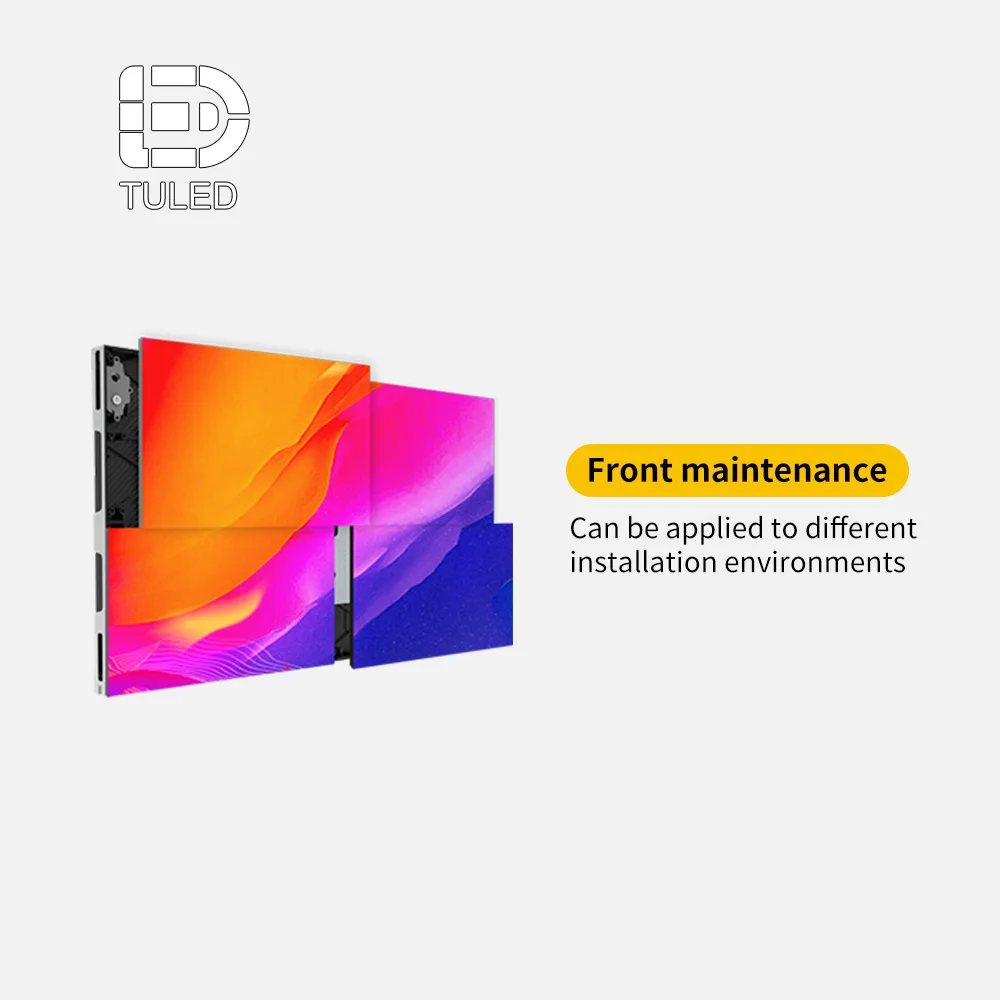 Front maintenance LED panel for limited access installation projects