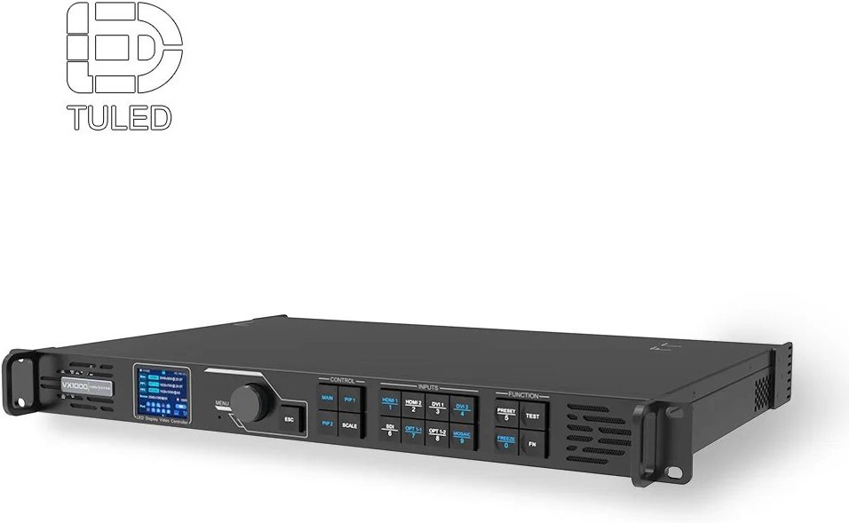 VX1000 LED video processor for an accessible control rack